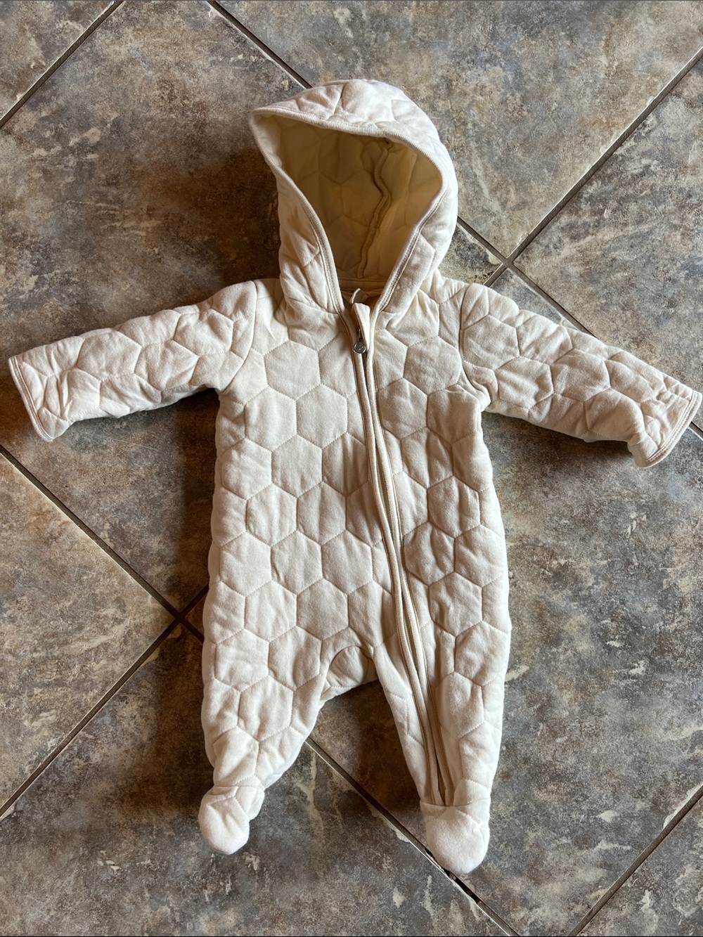 Burt’s Bees Organic Cotton Quilted Pram Bunting Coveralls 0-3